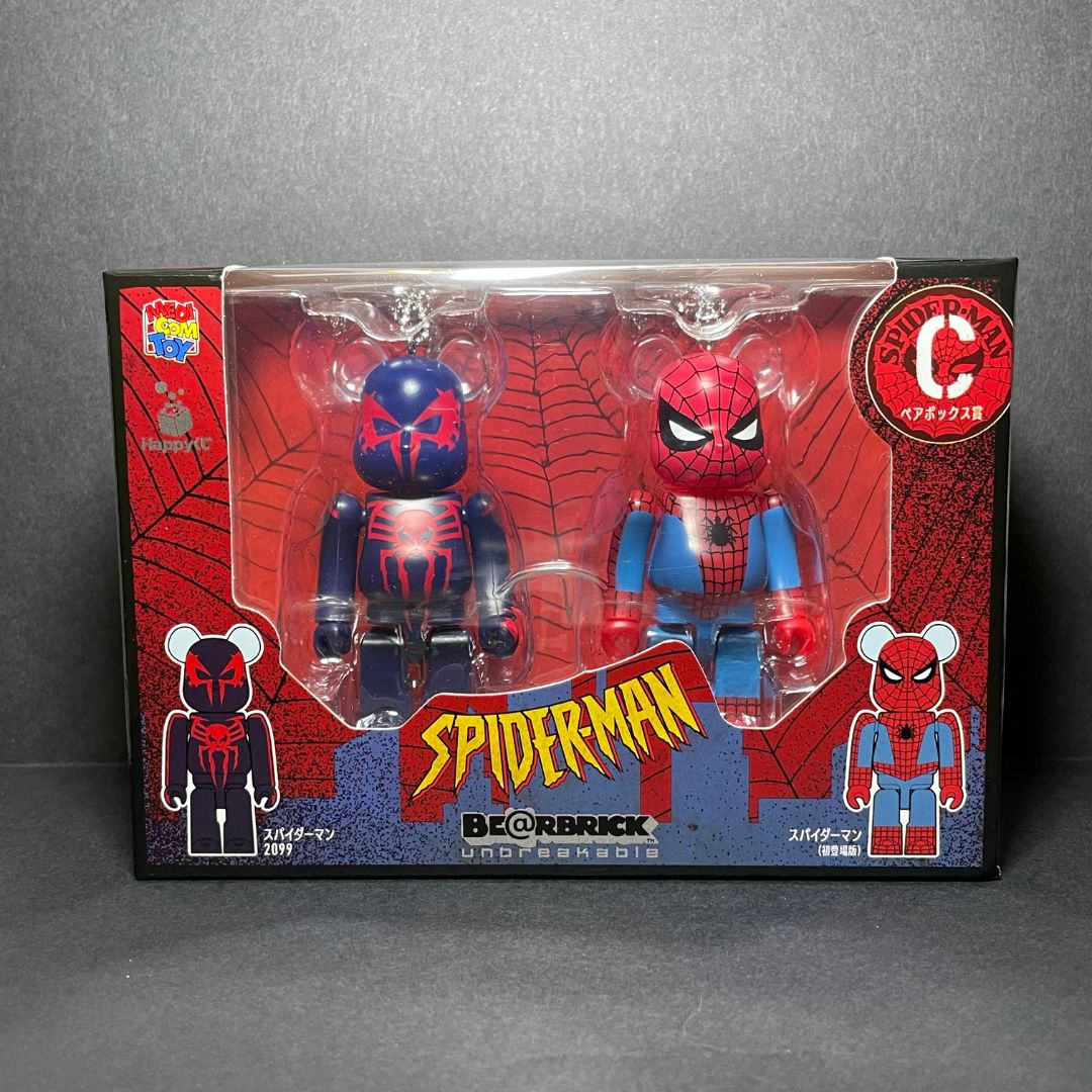 BearBrick [MediCom Toys] Spider-man 100% from Happy Kuji Duo set C
