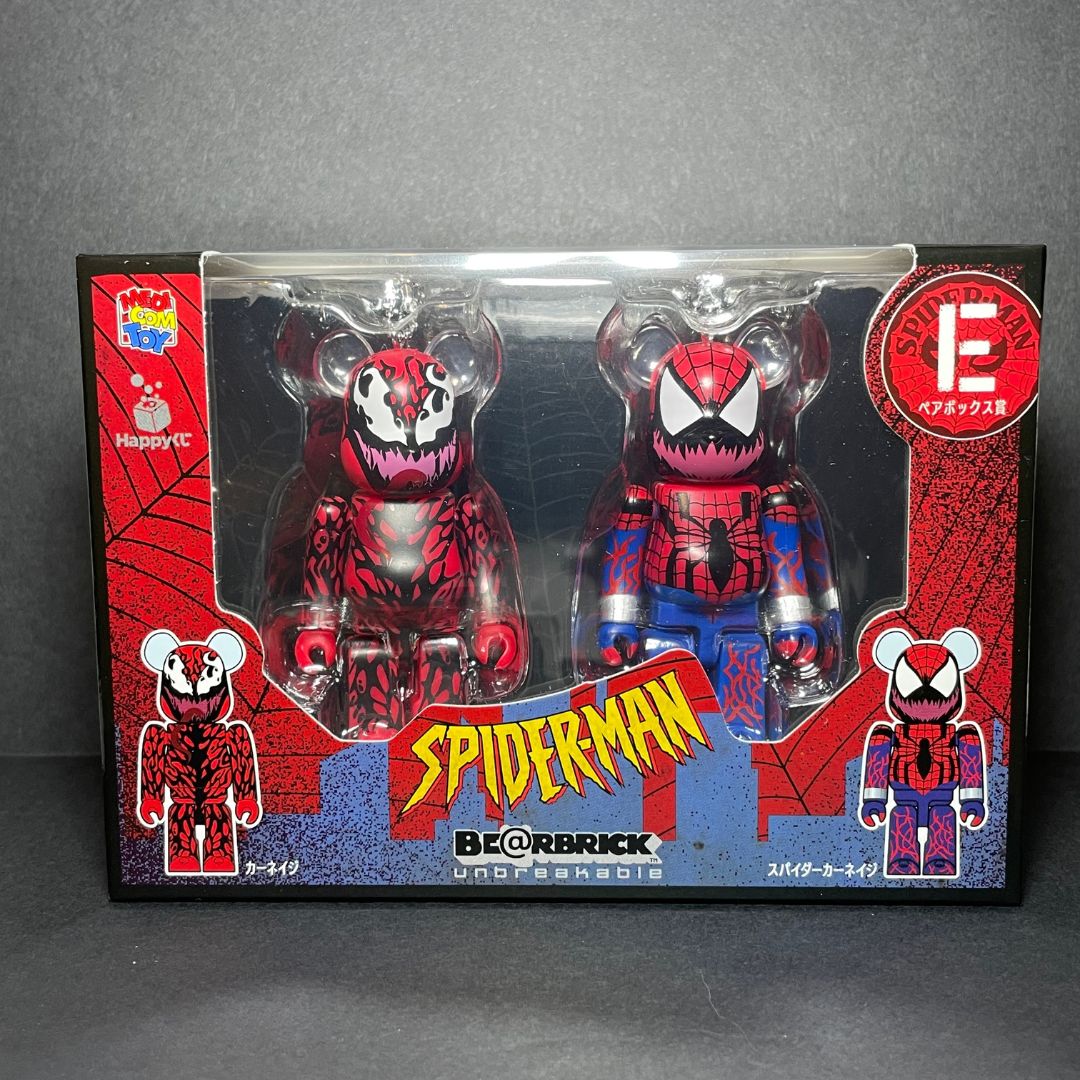 BearBrick [MediCom Toys] Spider-man 100% from Happy Kuji Duo set E